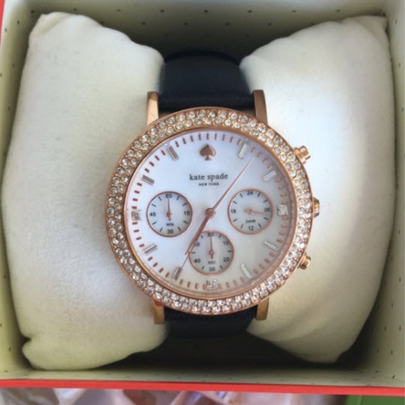 kate spade Accessories - Kate Spade Metro Grand crystal bezel watch